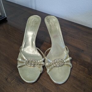 Gucci Gold Women's Slide Sandals